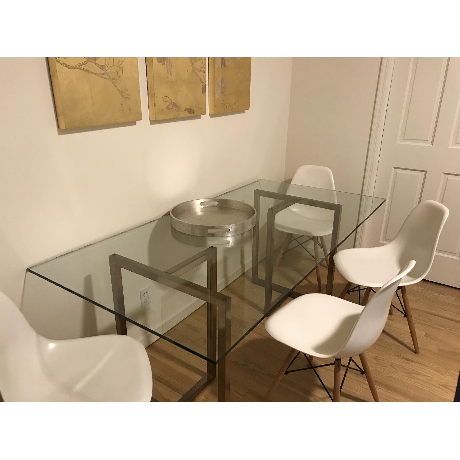 Glass Rectangular Dining Table - image-3