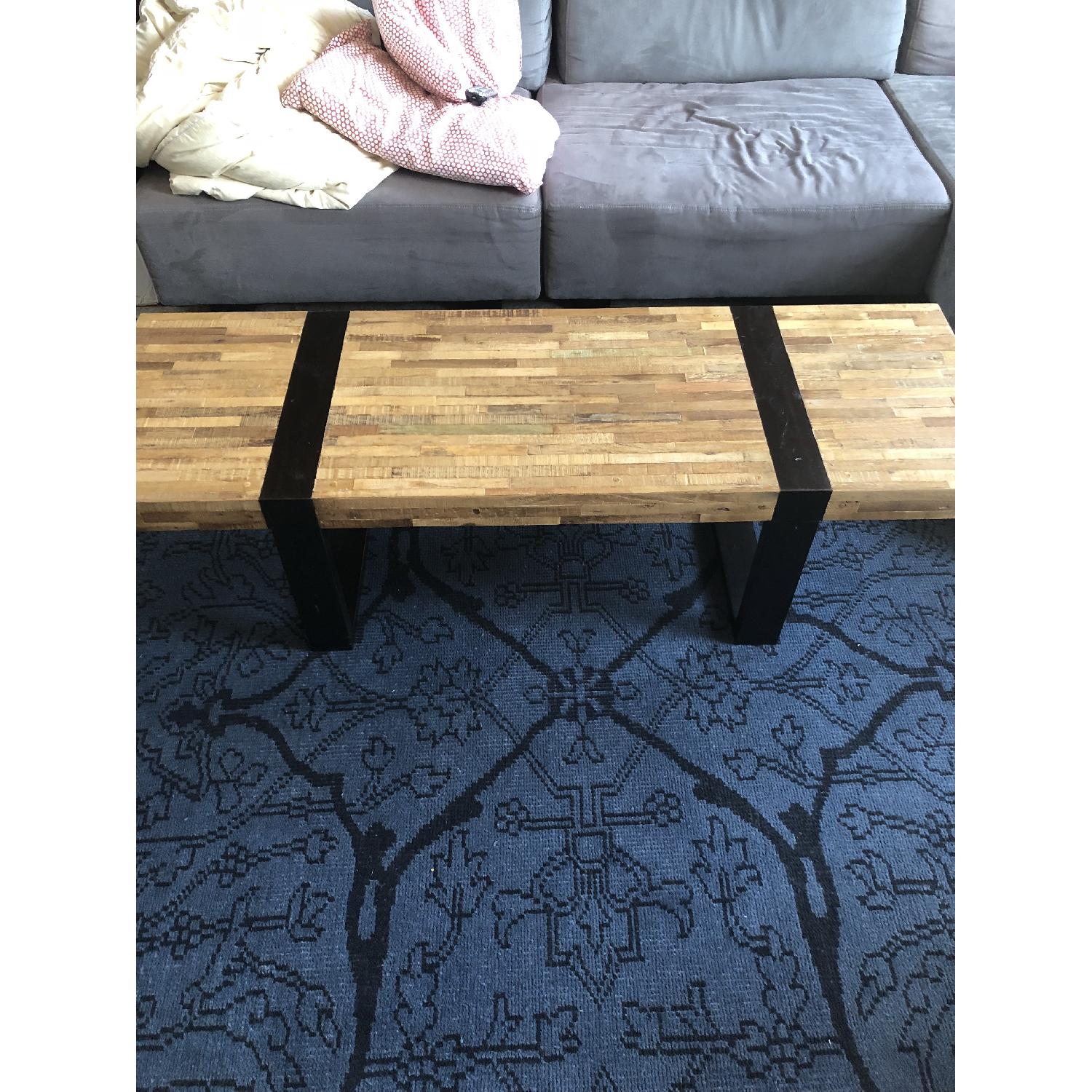 Crate & Barrel Reclaimed Wood Rectangular Coffee Table - image-3