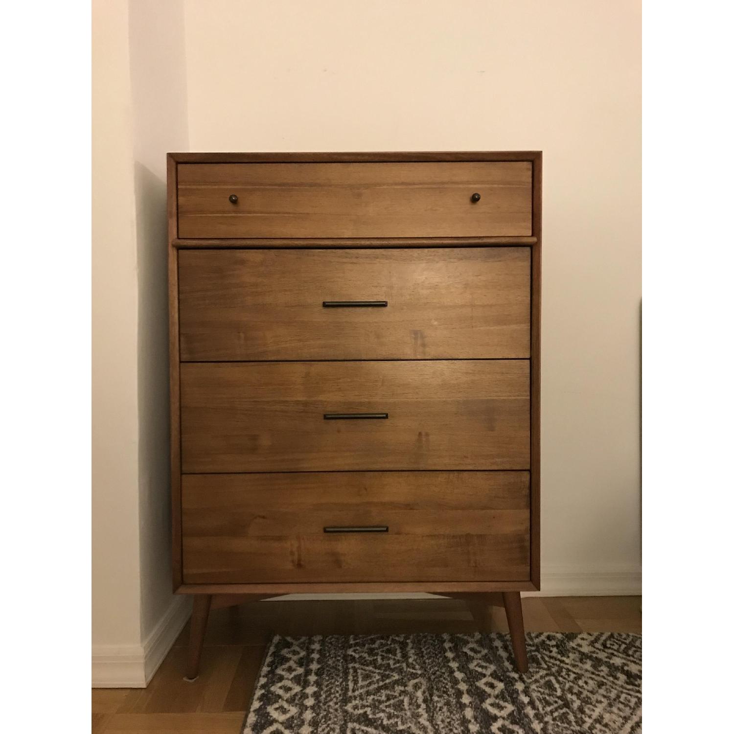 West Elm Mid-Century 4-Drawer Dresser in Acorn - image-1