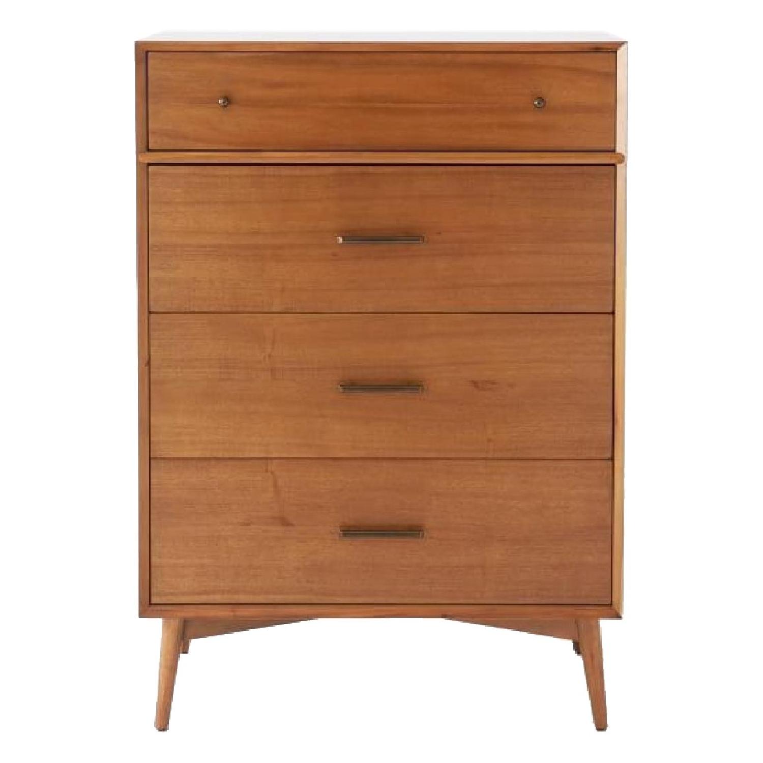 West Elm Mid-Century 4-Drawer Dresser in Acorn - image-0