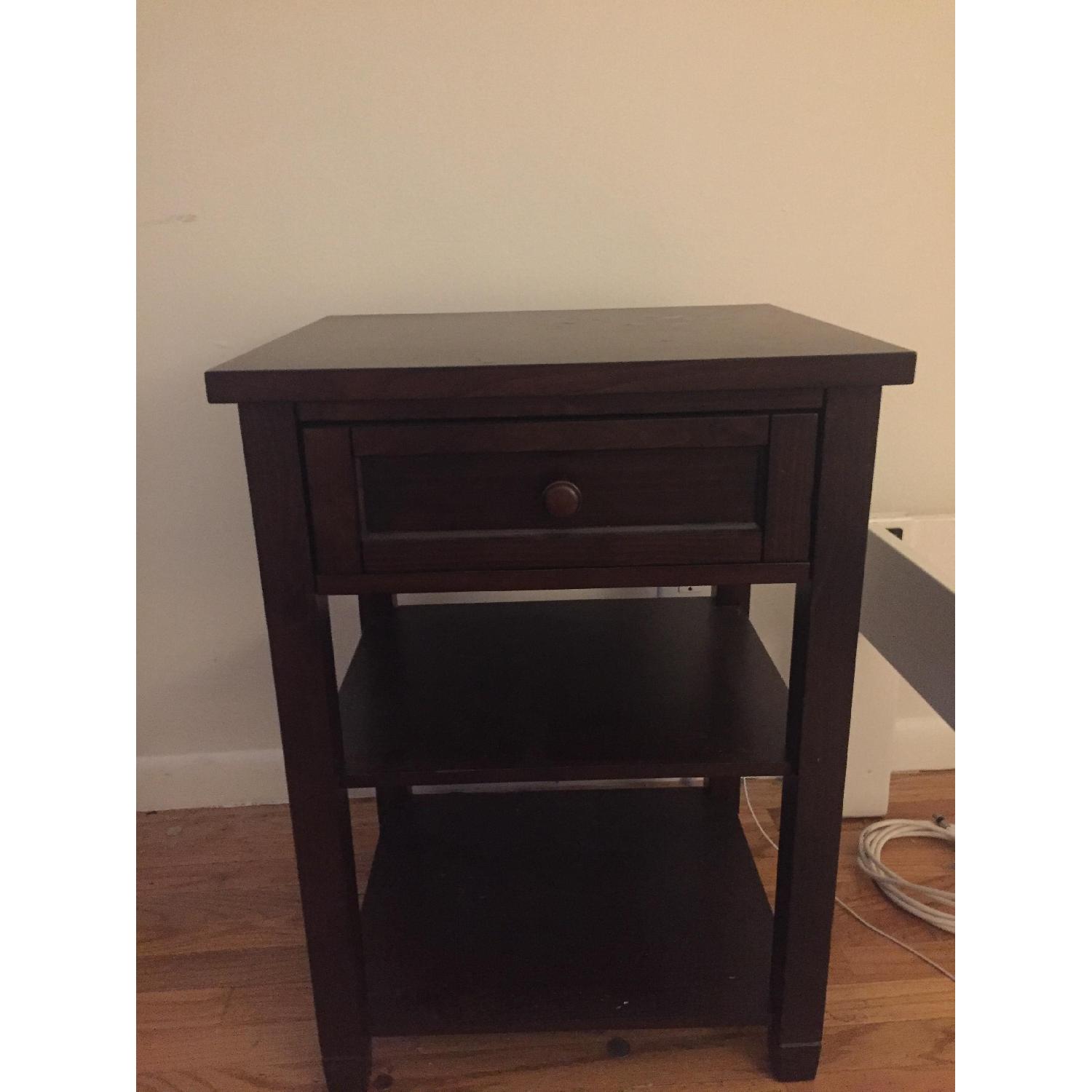 Pottery Barn 1 Drawer/2 Shelves Nightstand AptDeco