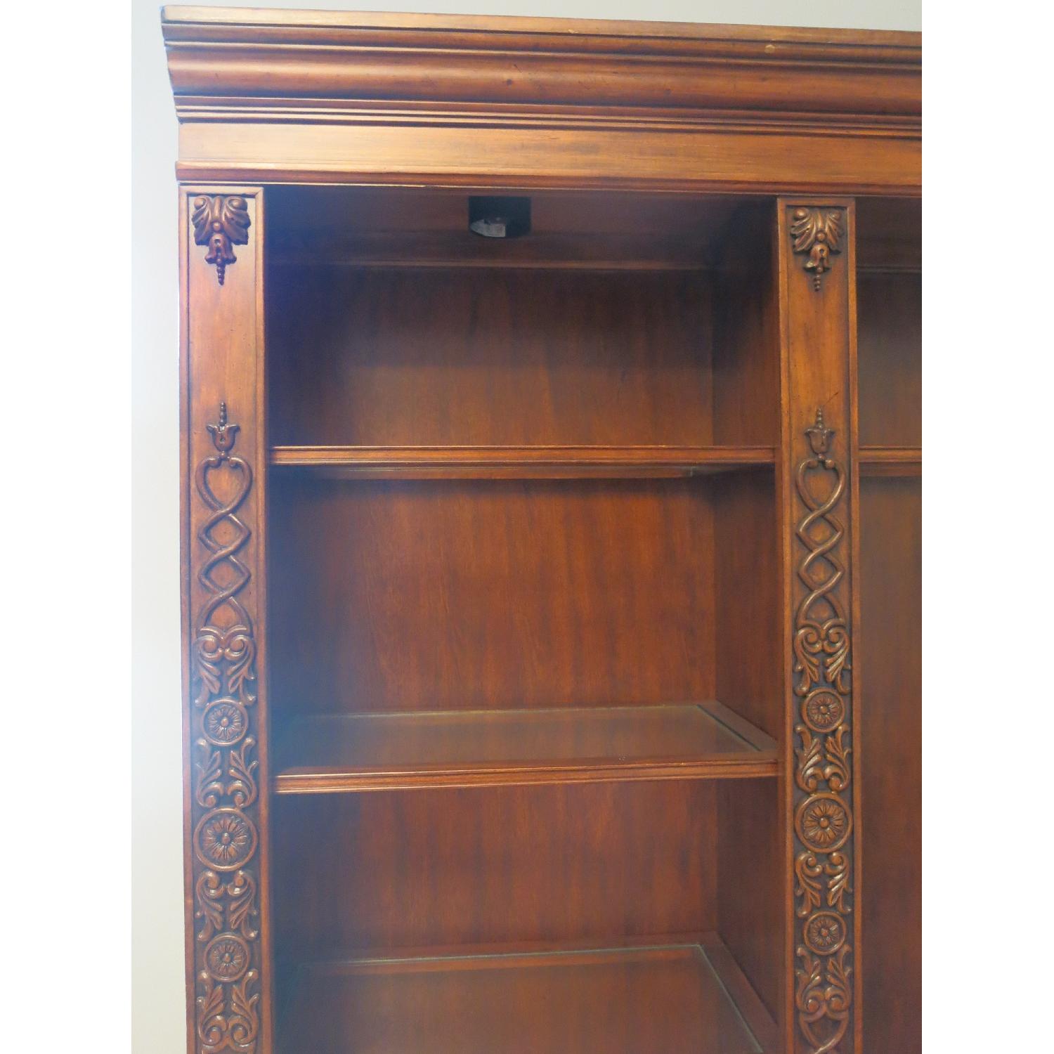Solid Wood Bookcase w/ 2 File Drawers - image-4