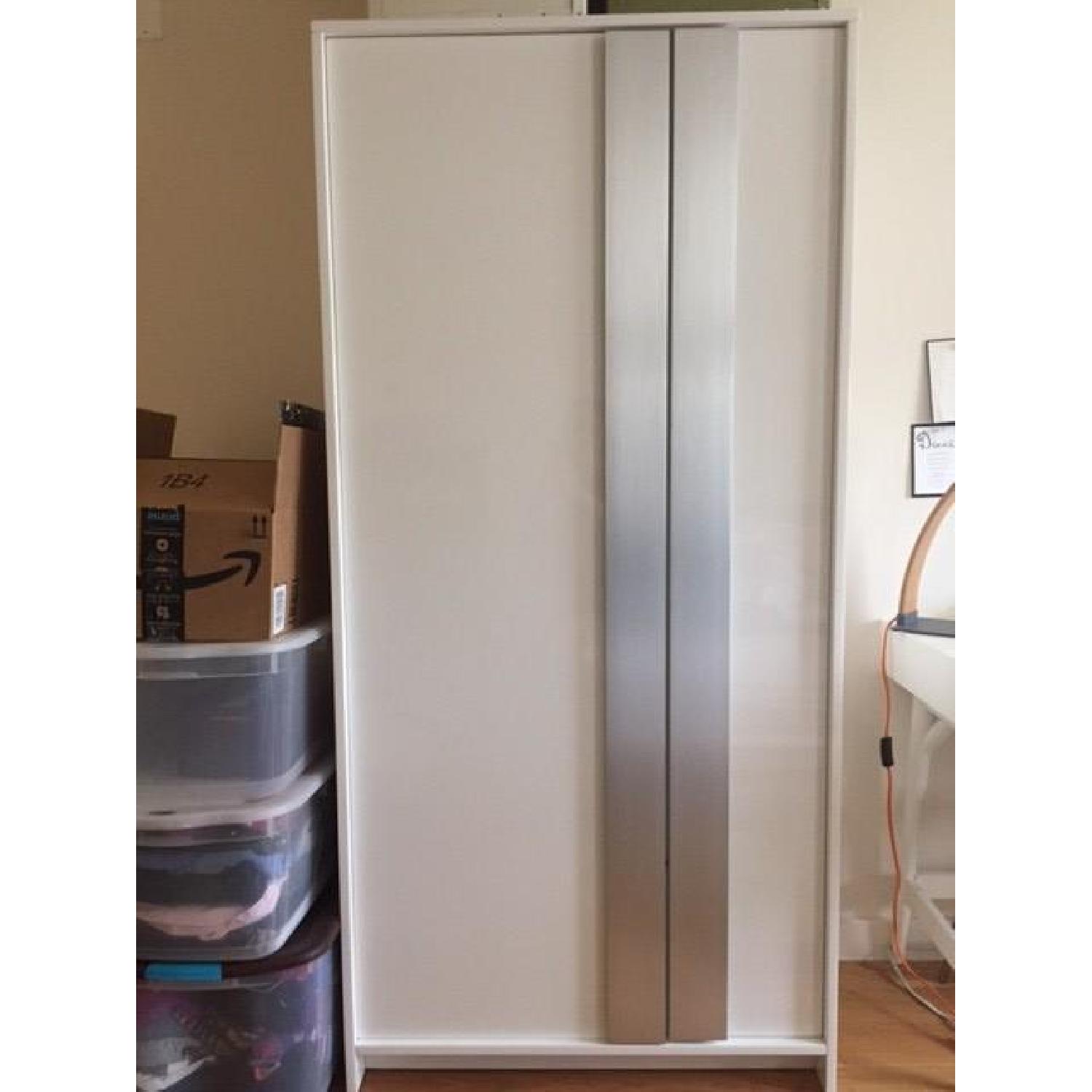 CB2 Monolith Wardrobe in White AptDeco