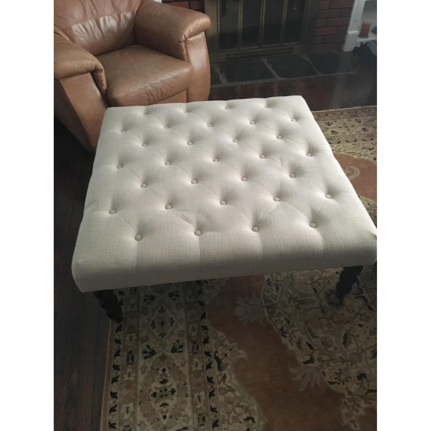 Upholstered Tufted Ottoman - image-2