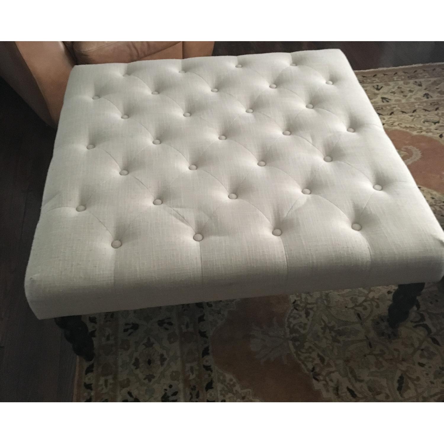 Upholstered Tufted Ottoman - image-3