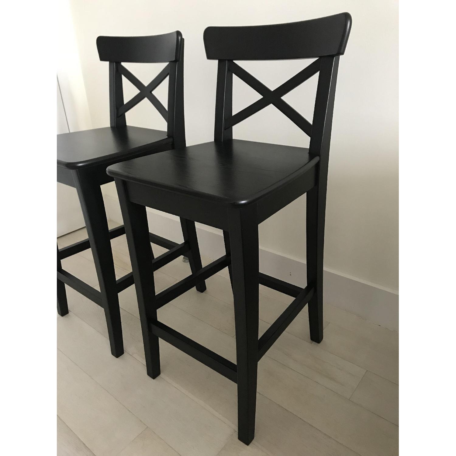 Ikea Ingolf Bar Stools w/ Backrest - image-2