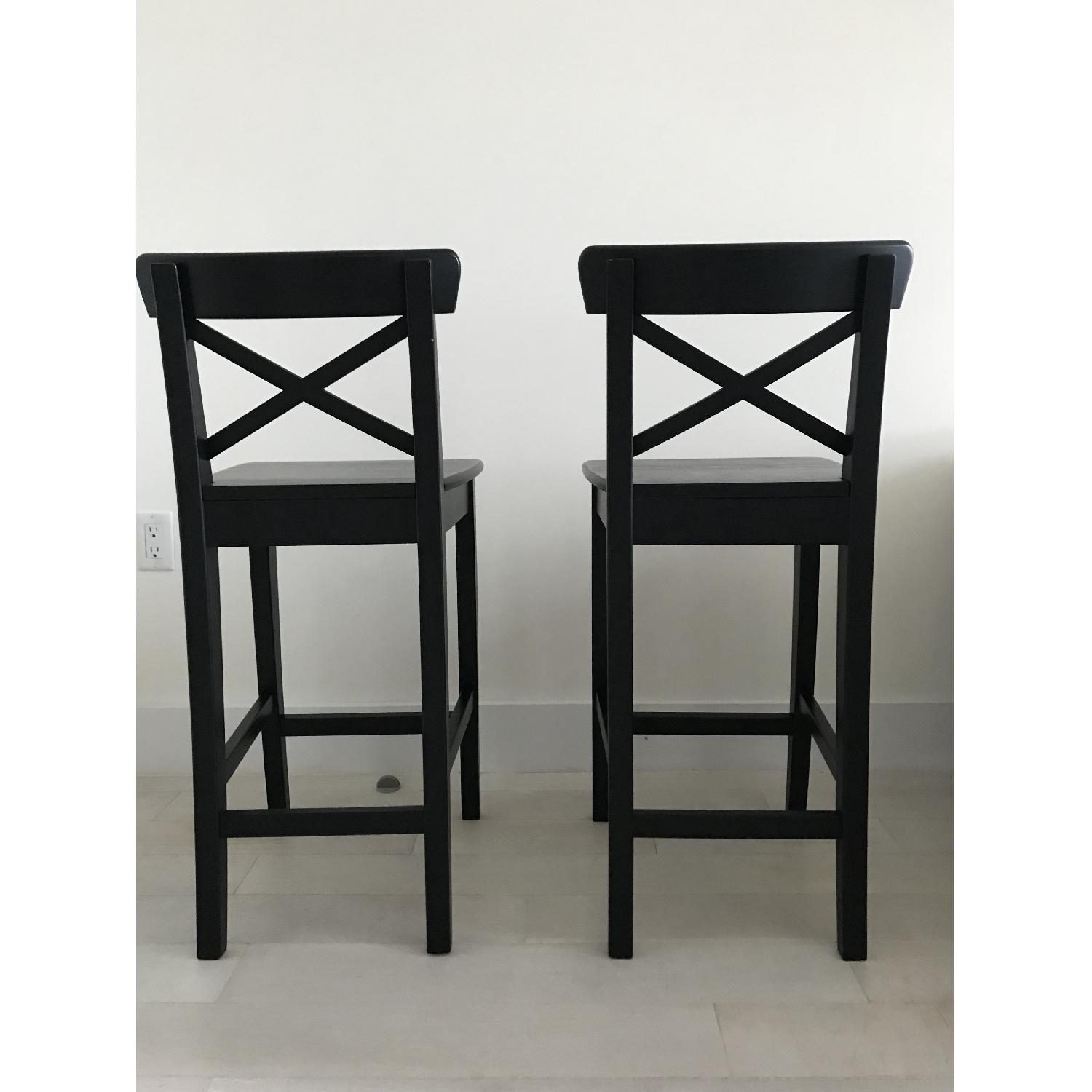 Ikea Ingolf Bar Stools w/ Backrest - image-5