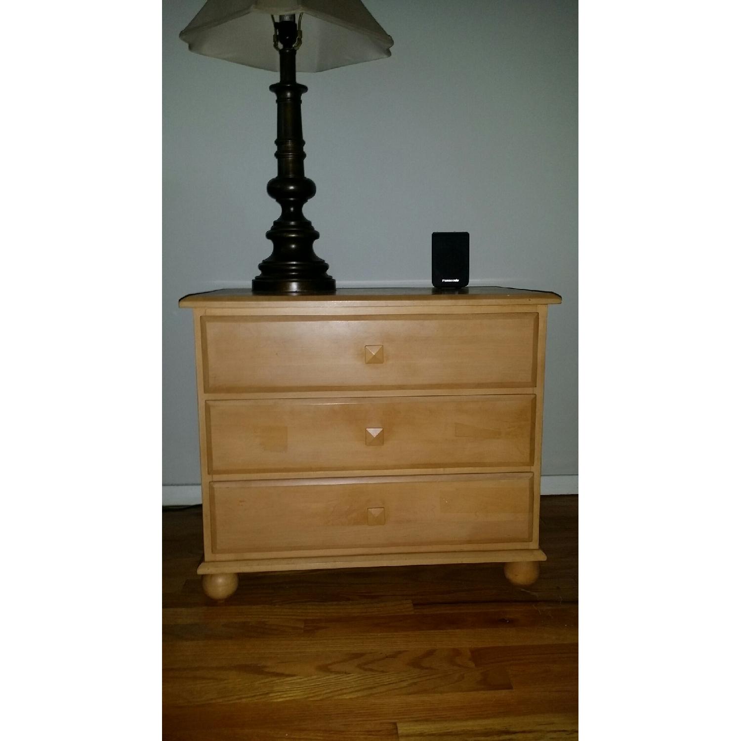 Ethan Allen Wood 3 Drawer End Table/Nightstand - image-2