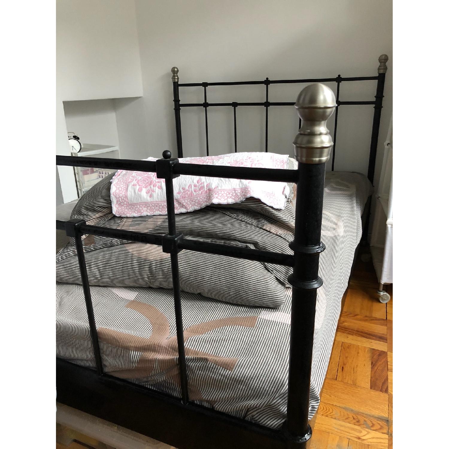 Ikea Svelvik Steel Black Bed Frame AptDeco
