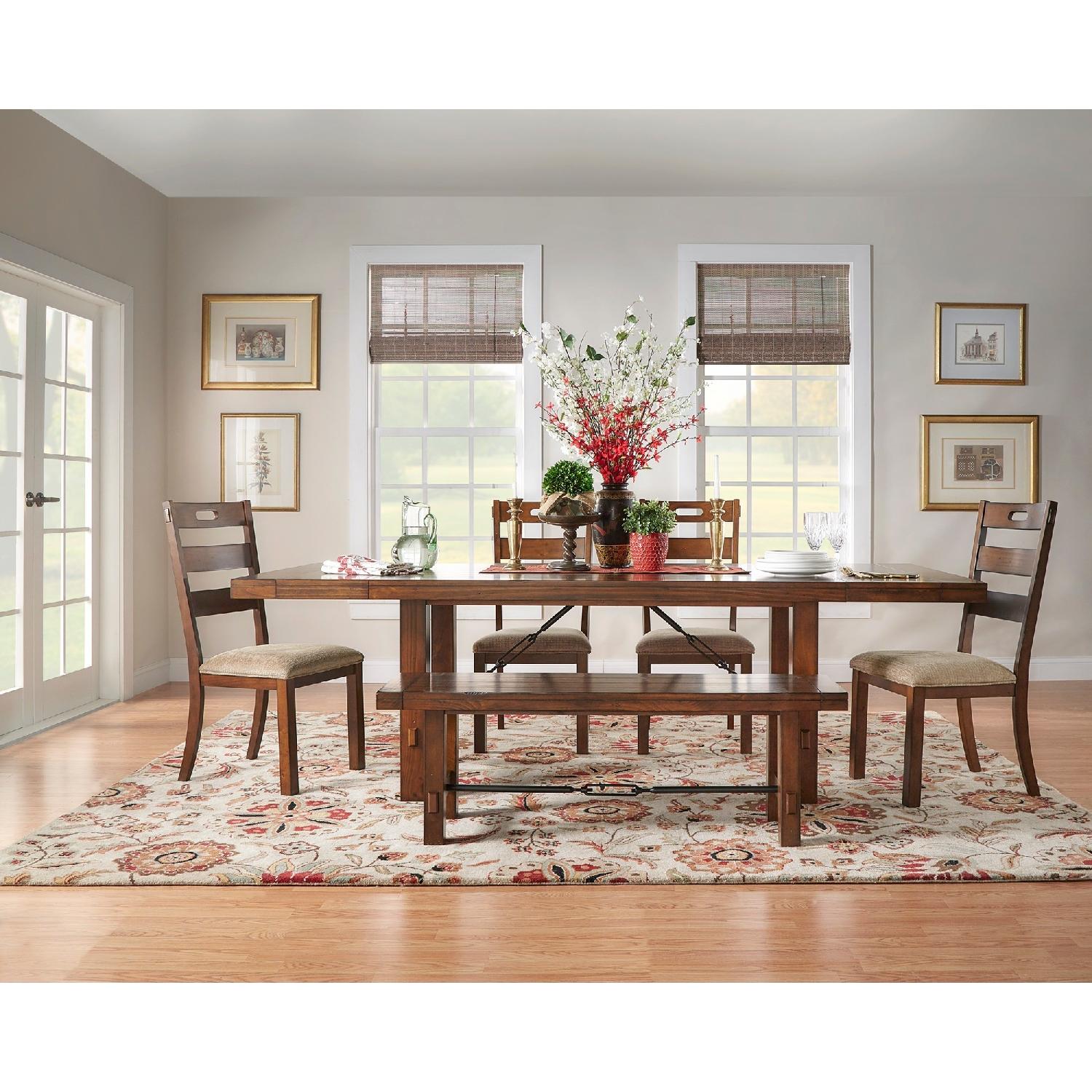 InspireQ Rustic Oak 6-Piece Dining Set - image-6