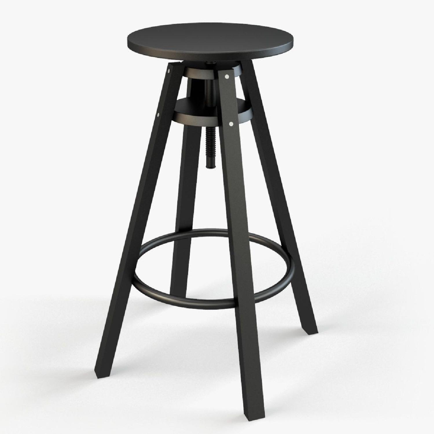 Ikea Dalfred Kitchen Stools in Black - image-5