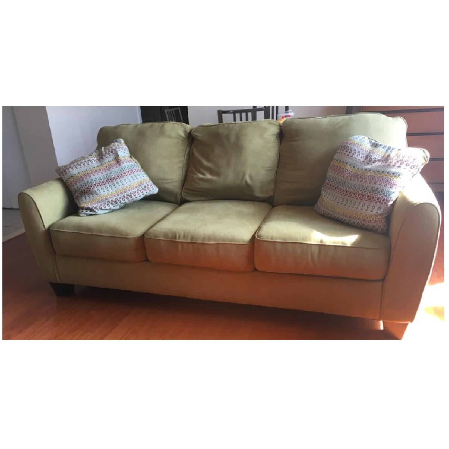 Ashley Olive/Sage 3 Seater Sofa - image-1