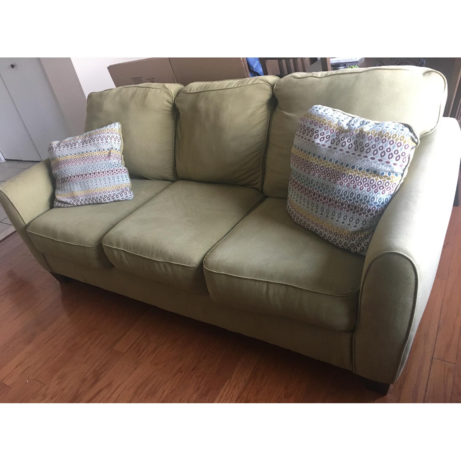 Ashley Olive/Sage 3 Seater Sofa - image-2