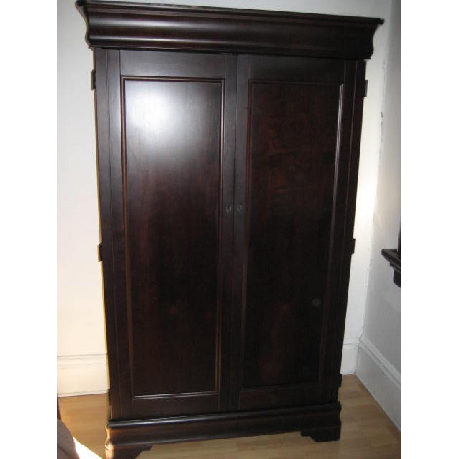 Bassett Cherry Wood Entertainment Armoire - image-1