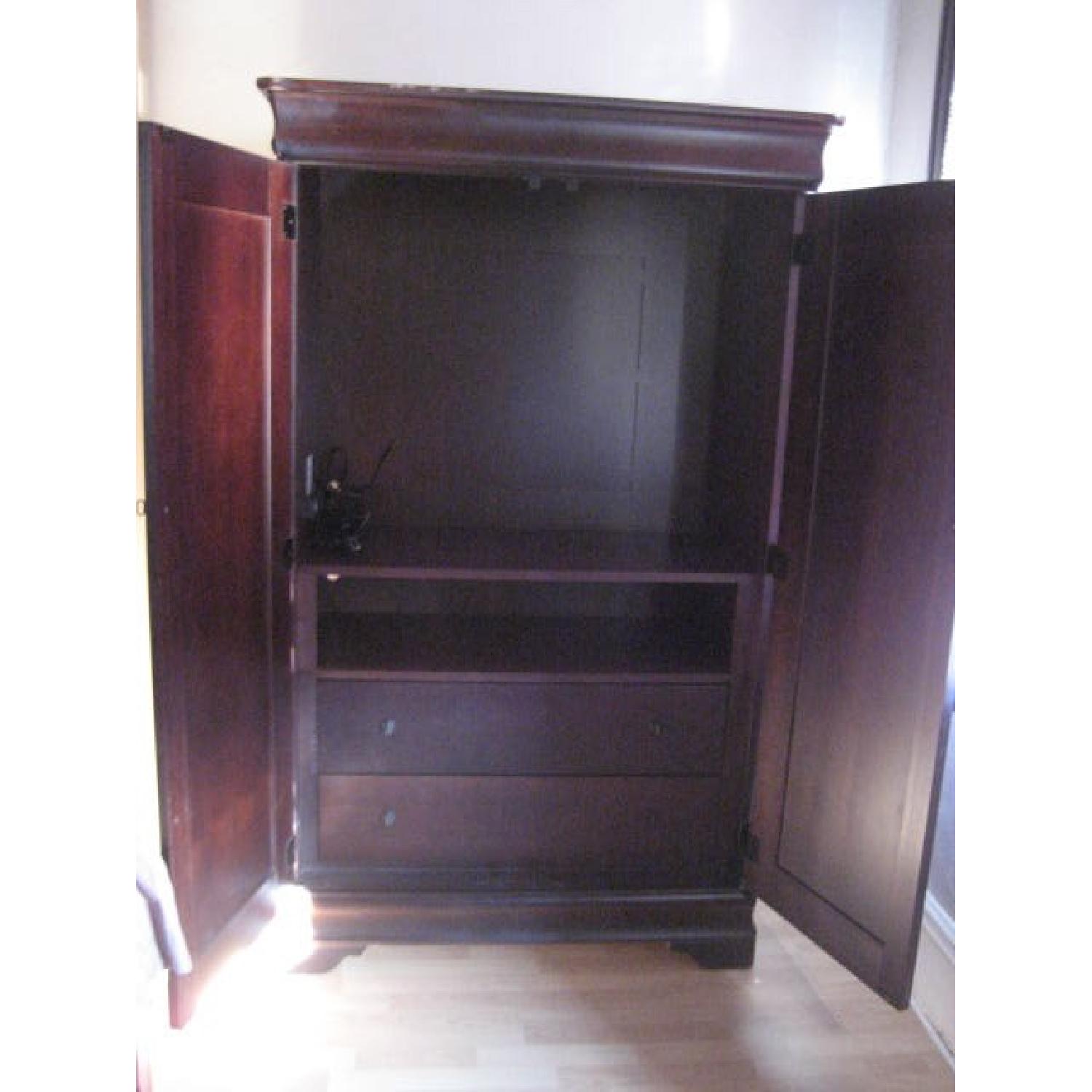 Bassett Cherry Wood Entertainment Armoire - image-2