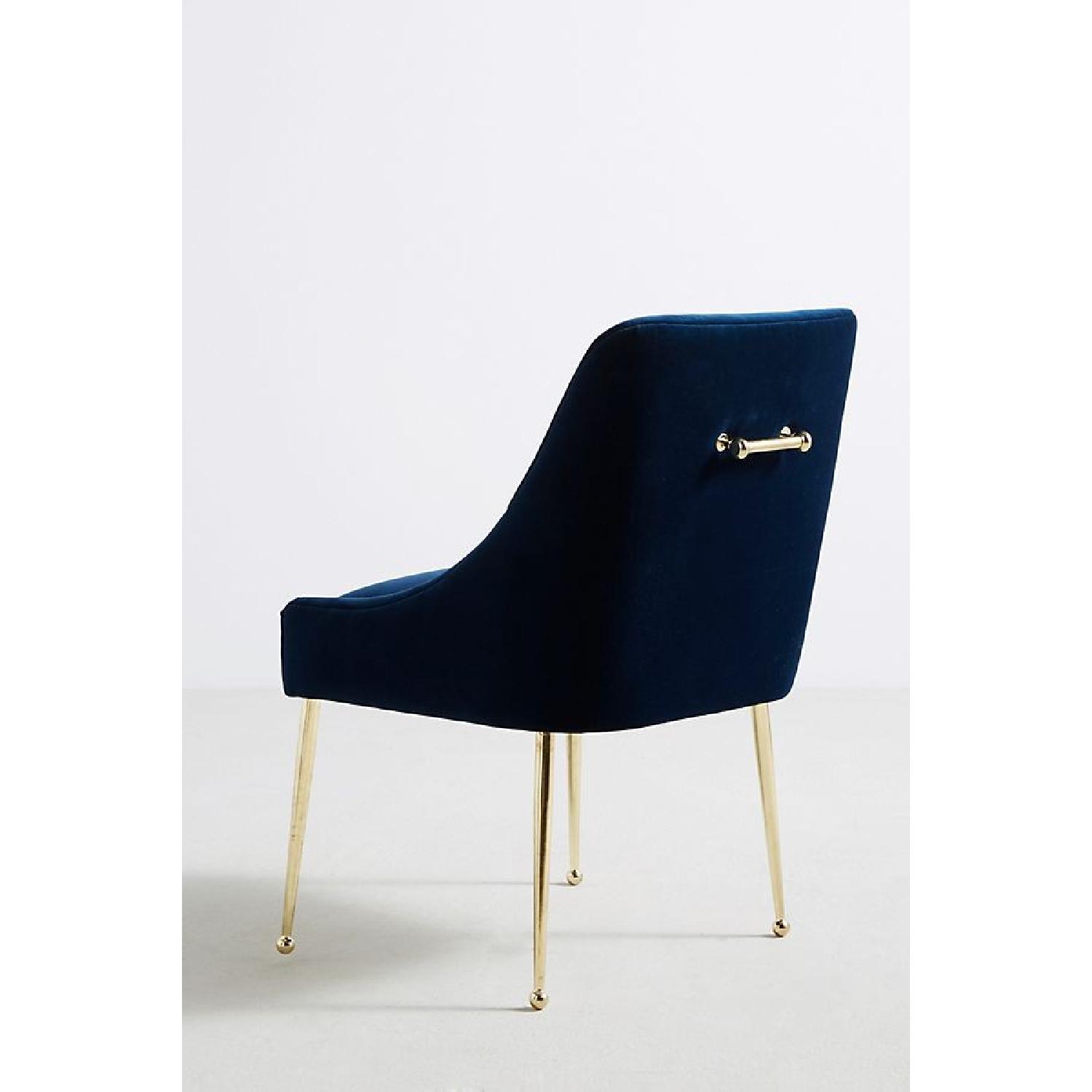 Anthropologie Velvet Elowen Chair in Navy - image-4