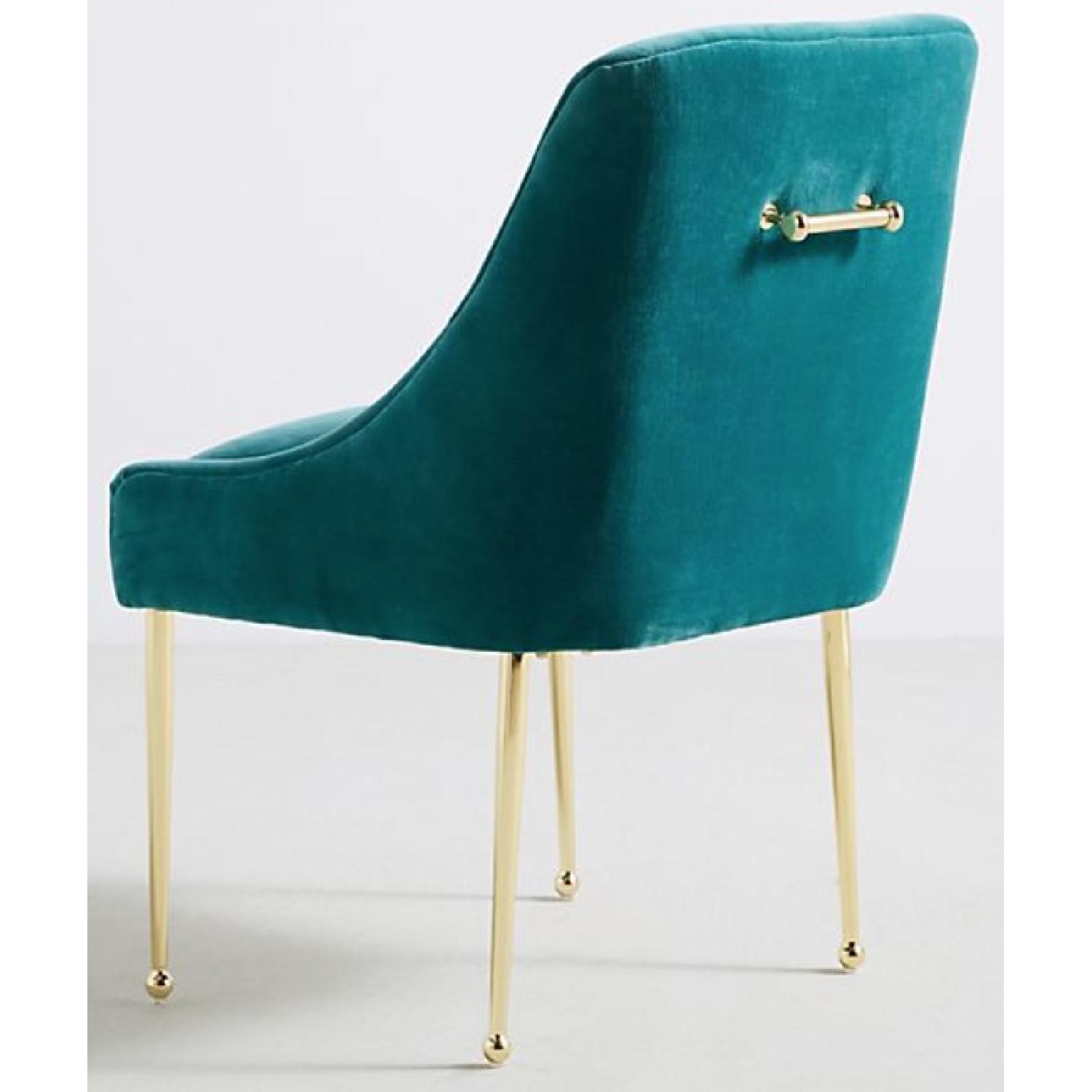 Anthropologie Velvet Elowen Chair in Teal - image-4