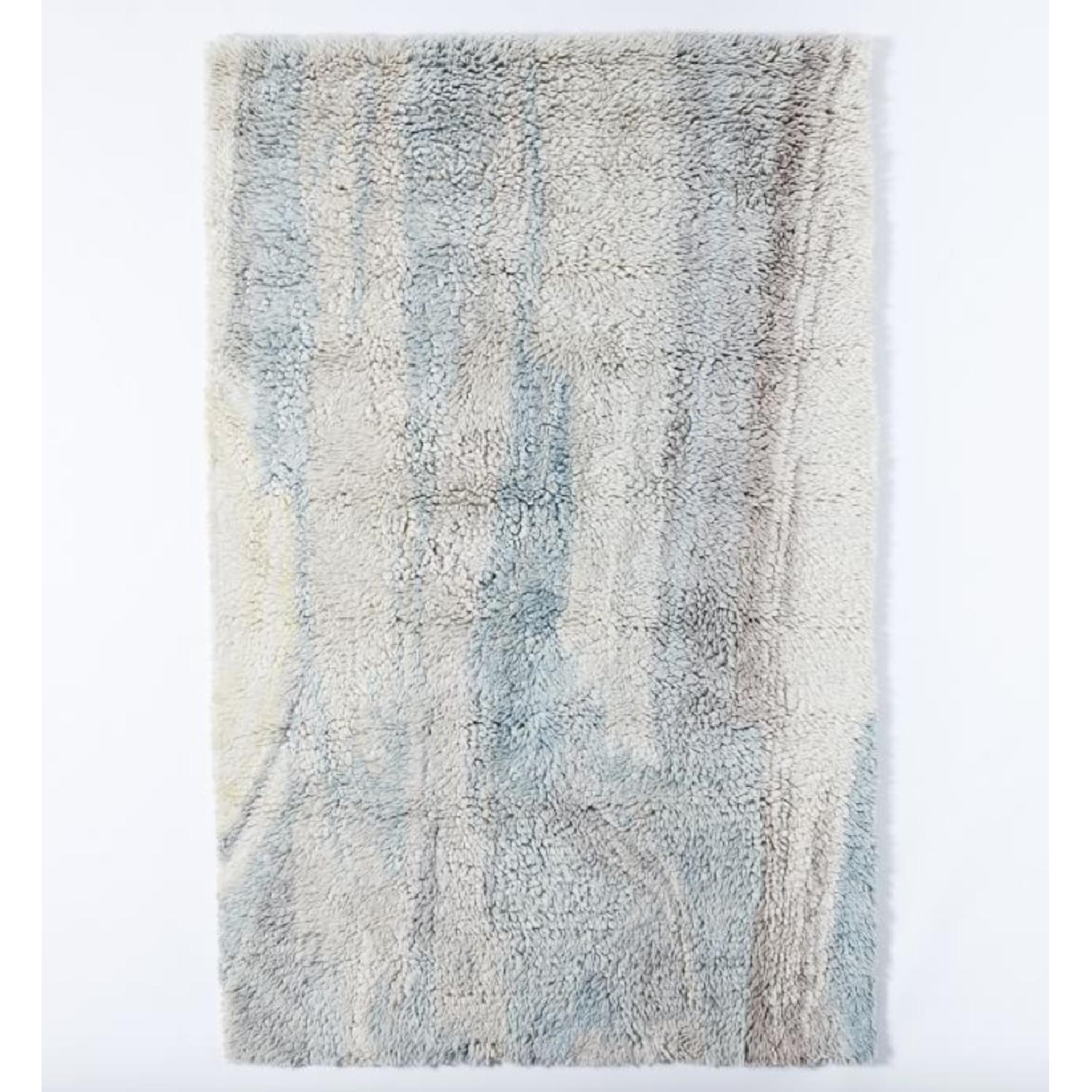 West Elm Marble Wool Shag Rug in Light Sage - image-1