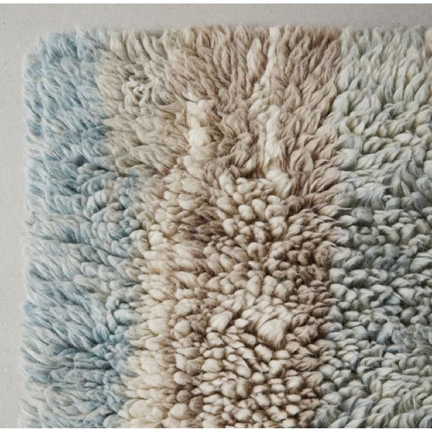 West Elm Marble Wool Shag Rug in Light Sage - image-2