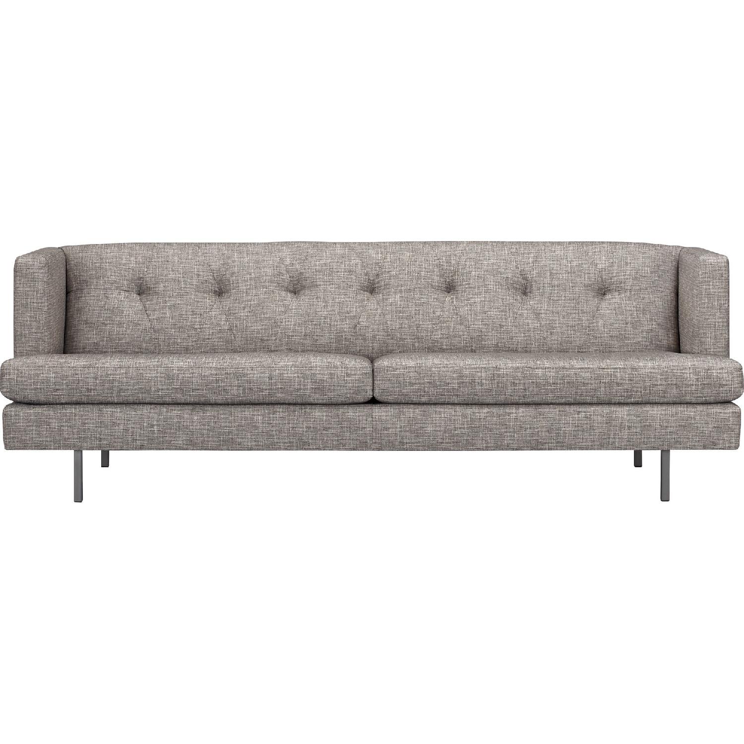 CB2 Avec Sofa in Grey Tweed Color AptDeco