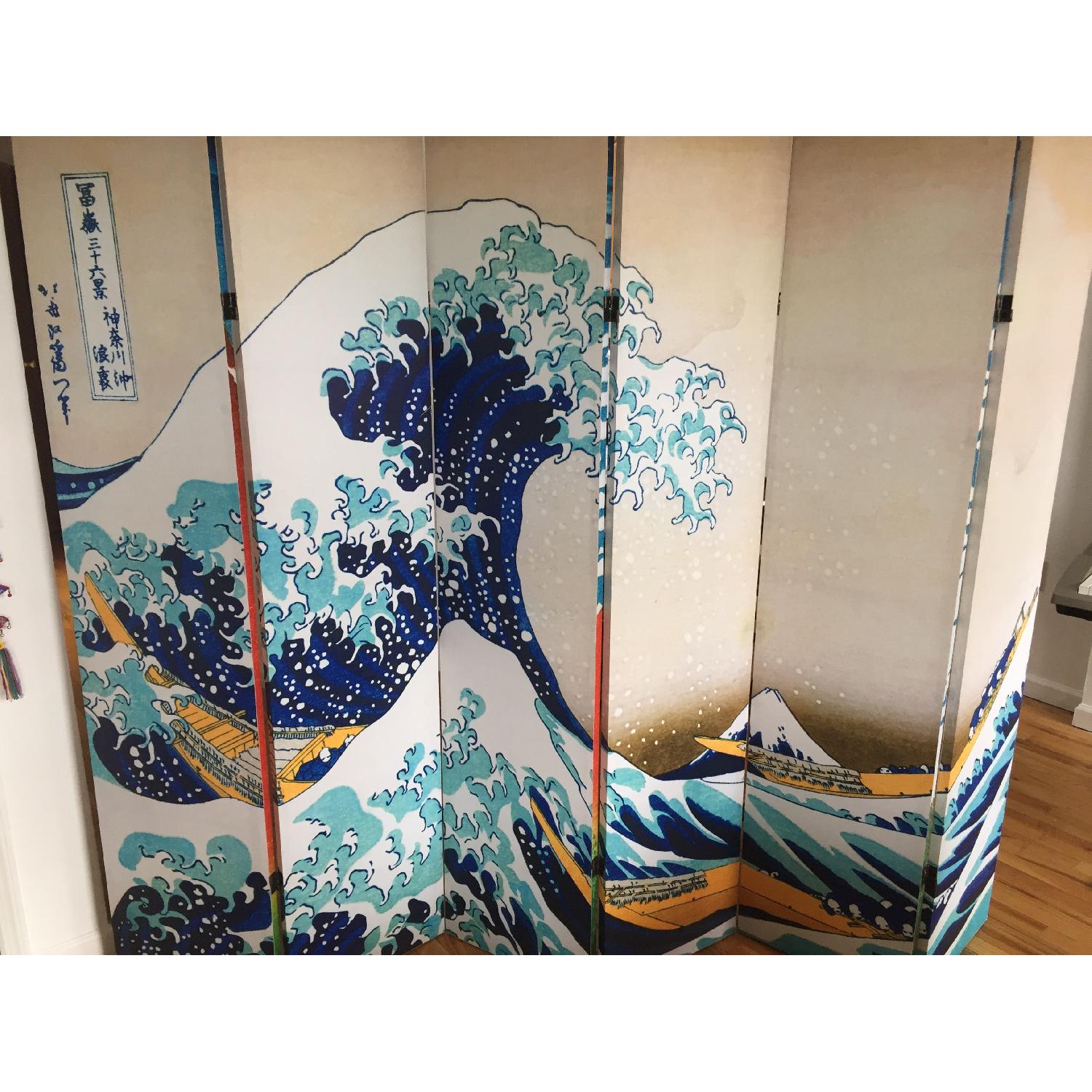 Double Sided Hokusai Room Divider - image-1
