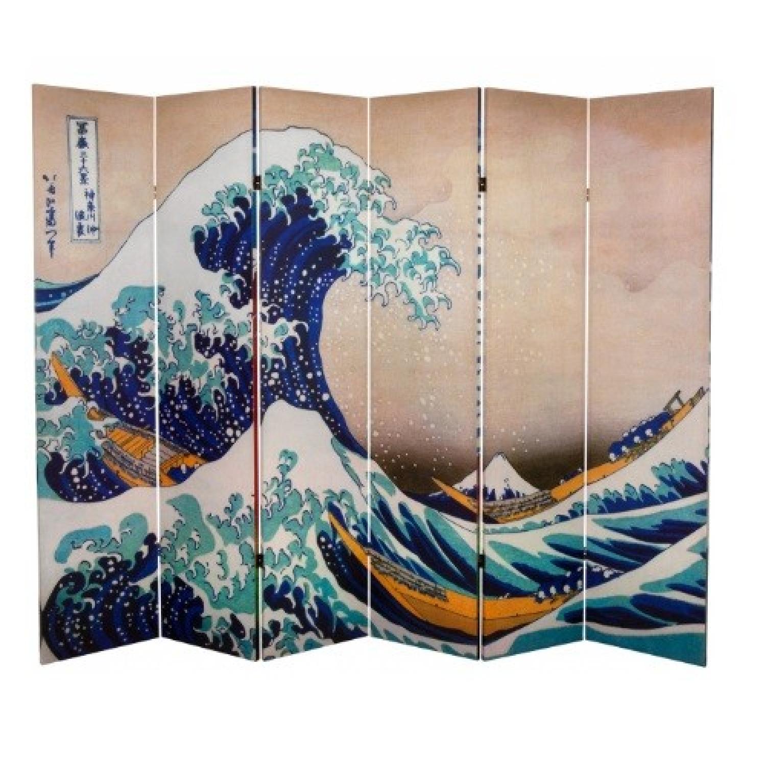 Double Sided Hokusai Room Divider - image-4