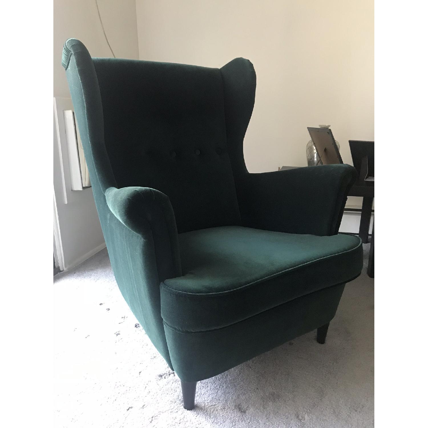 Ikea Strandmon Wing Chair & Ottoman - image-1