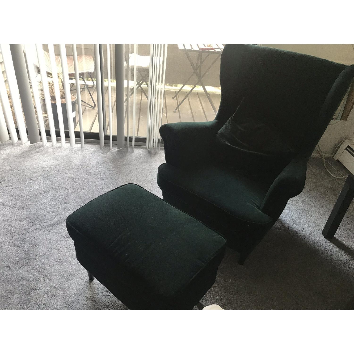 Ikea Strandmon Wing Chair & Ottoman - image-3