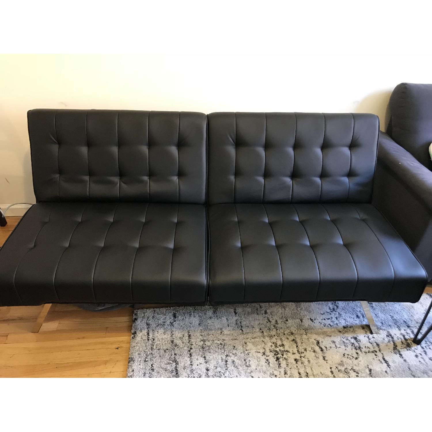 DHP Emily Convertible Futon in Black - image-1