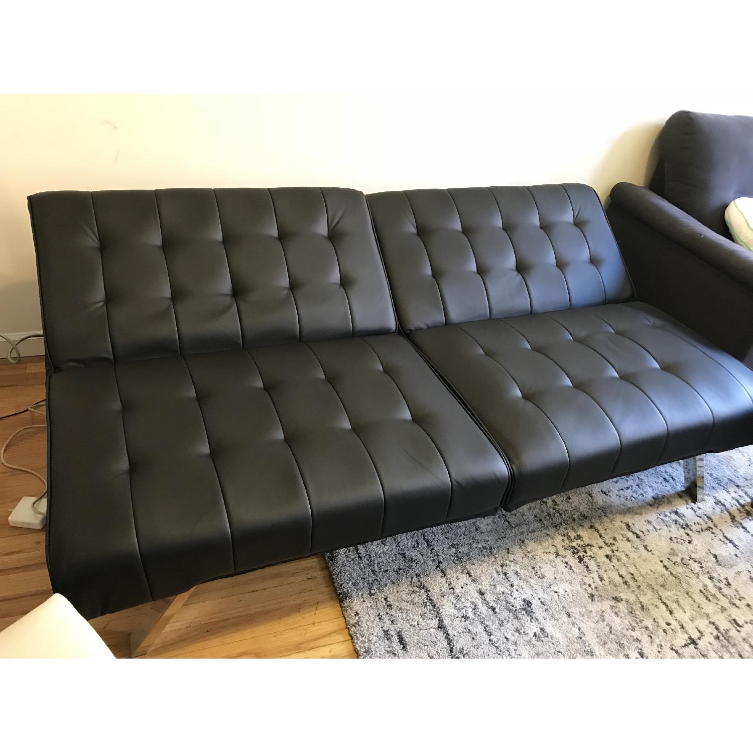 DHP Emily Convertible Futon in Black - image-3