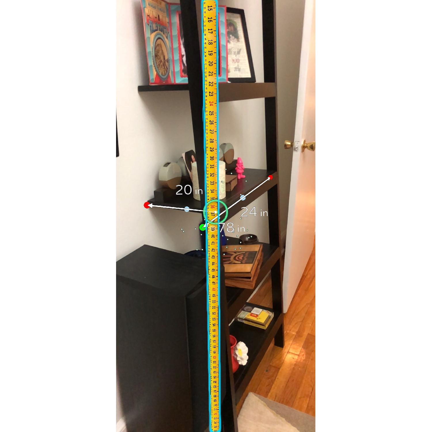 Crate & Barrel Sawyer Mocha Leaning Bookcase - image-2