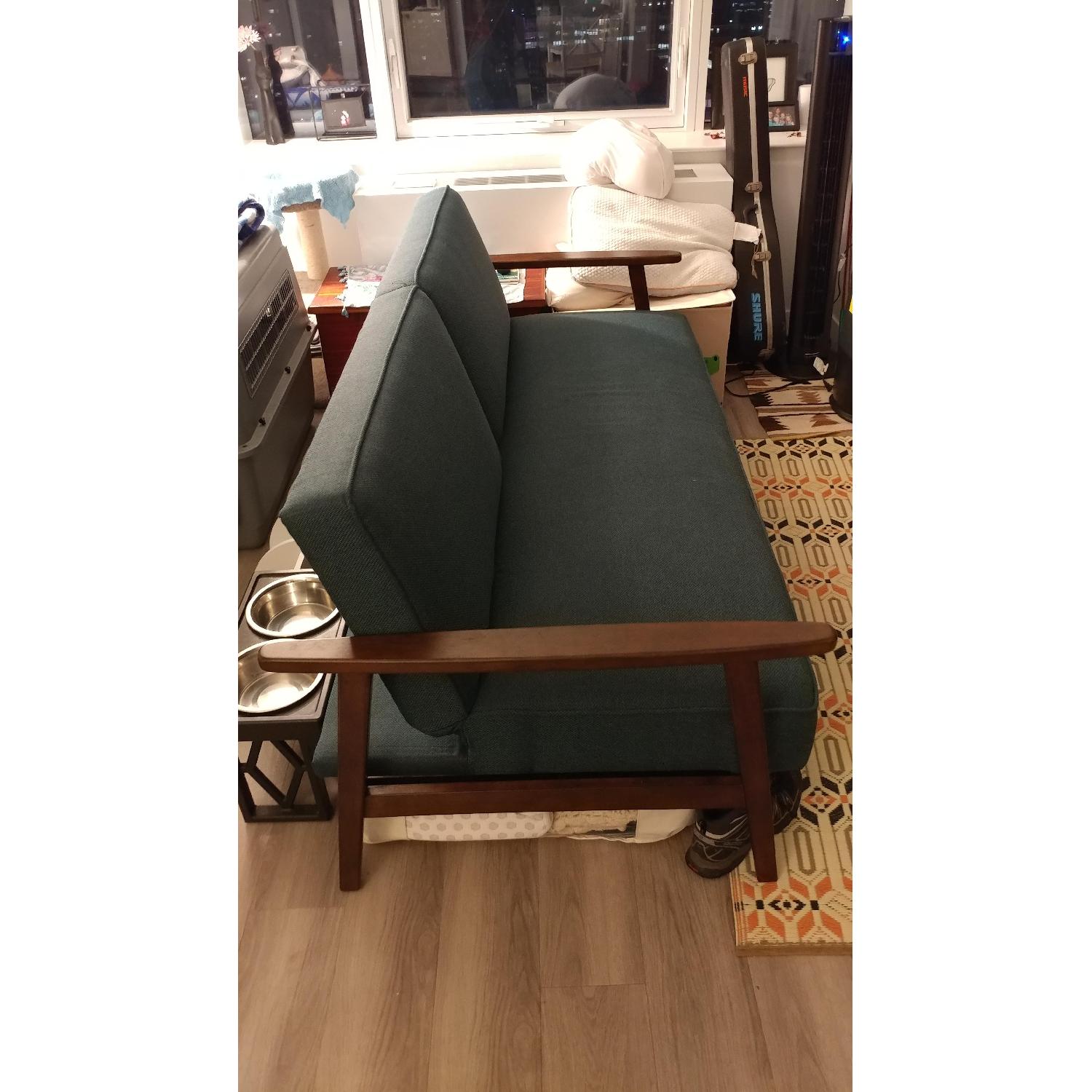 World Market Xander Midnight Blue Convertible Loveseat - image-3