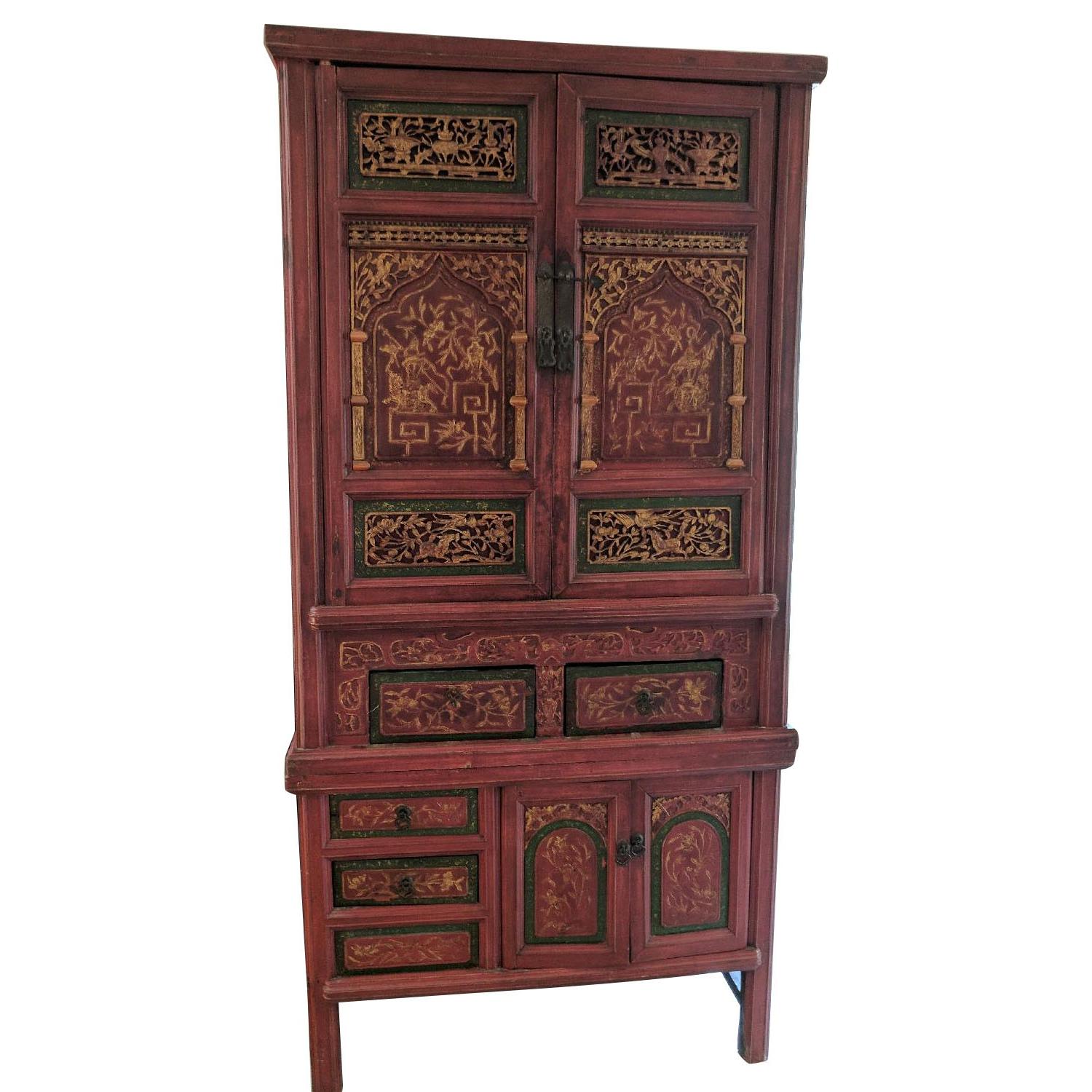 Antique Asian Wedding Armoire/Storage AptDeco