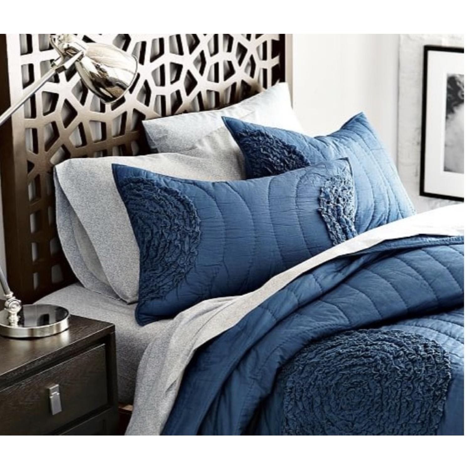 West Elm Queen Morocco Bed w/ Headboard - image-2
