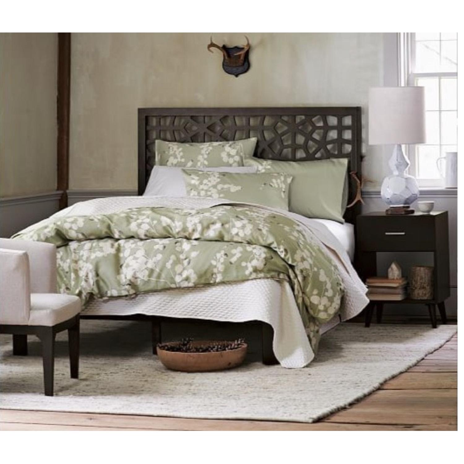 West Elm Queen Morocco Bed w/ Headboard - image-4