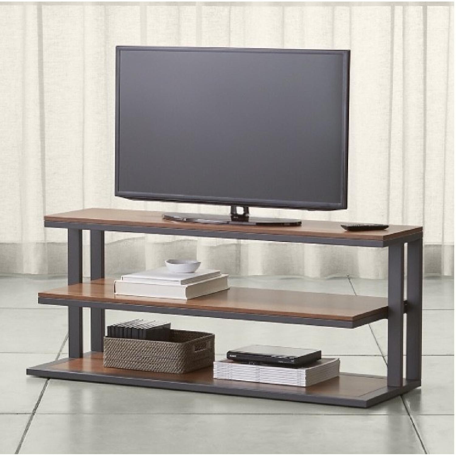 Crate & Barrel Pilsen TV/Media Console w/ Walnut Shelves - image-1