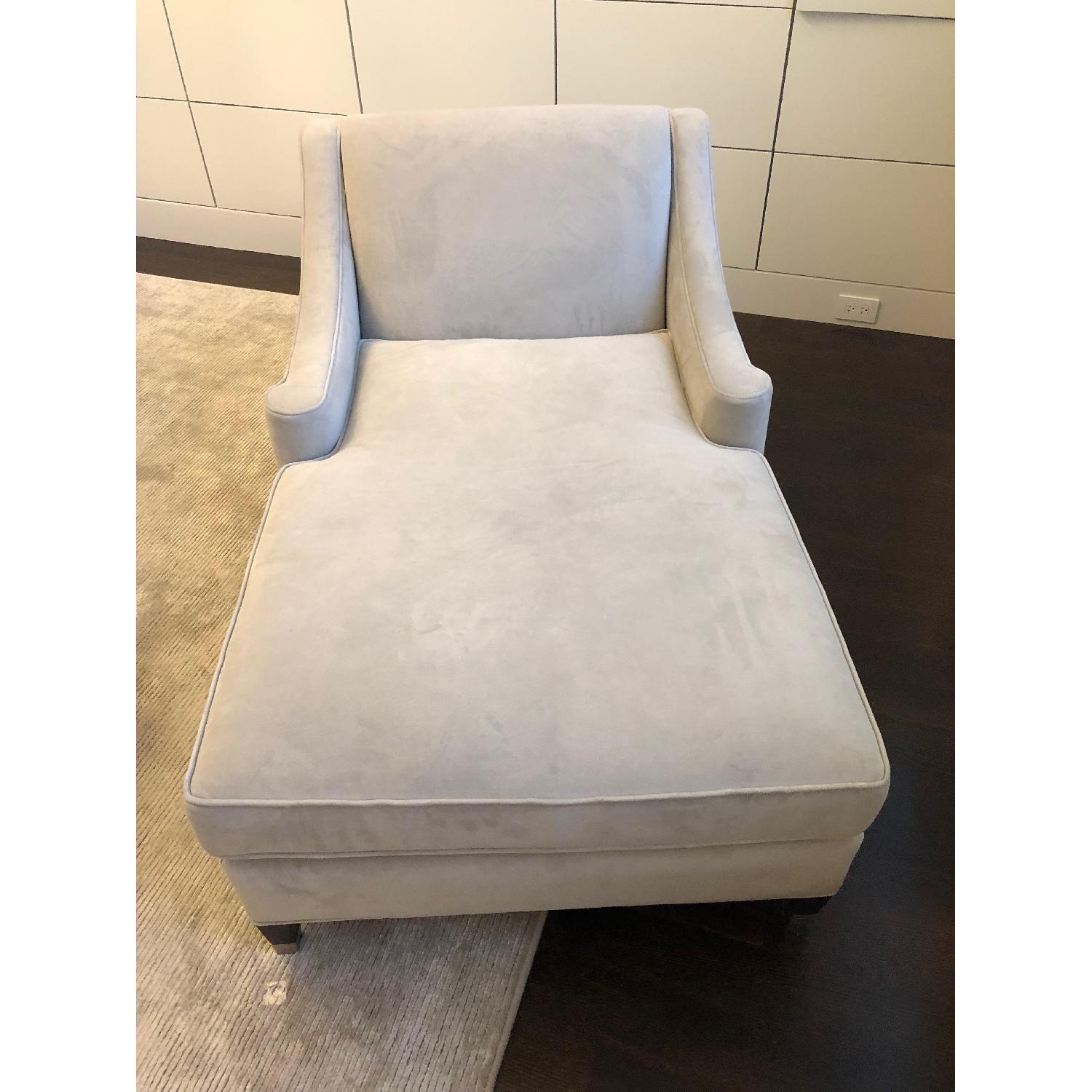 Room & Board Loring Chaise in Light Gray Velvet - image-1