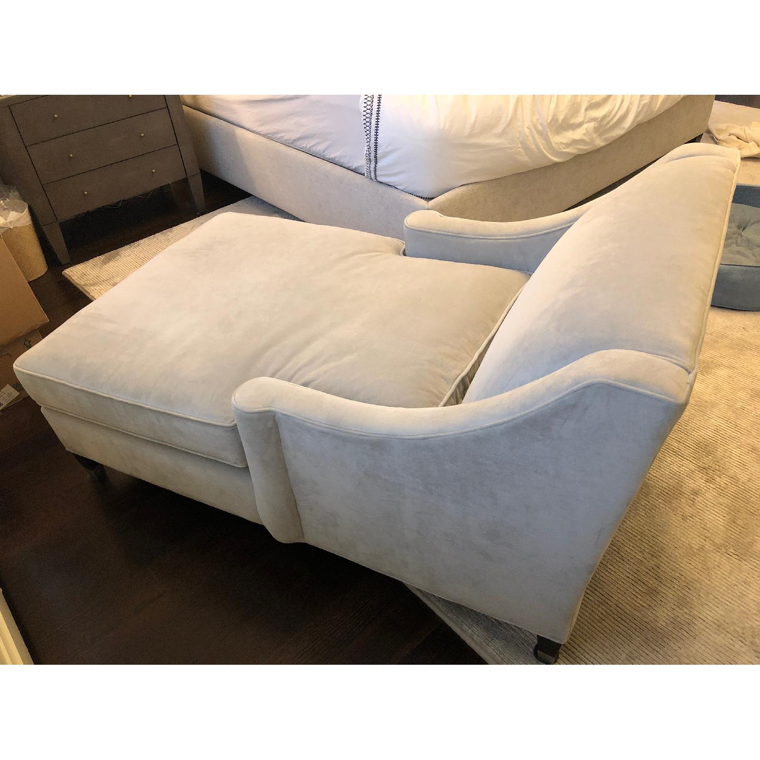 Room & Board Loring Chaise in Light Gray Velvet - image-2
