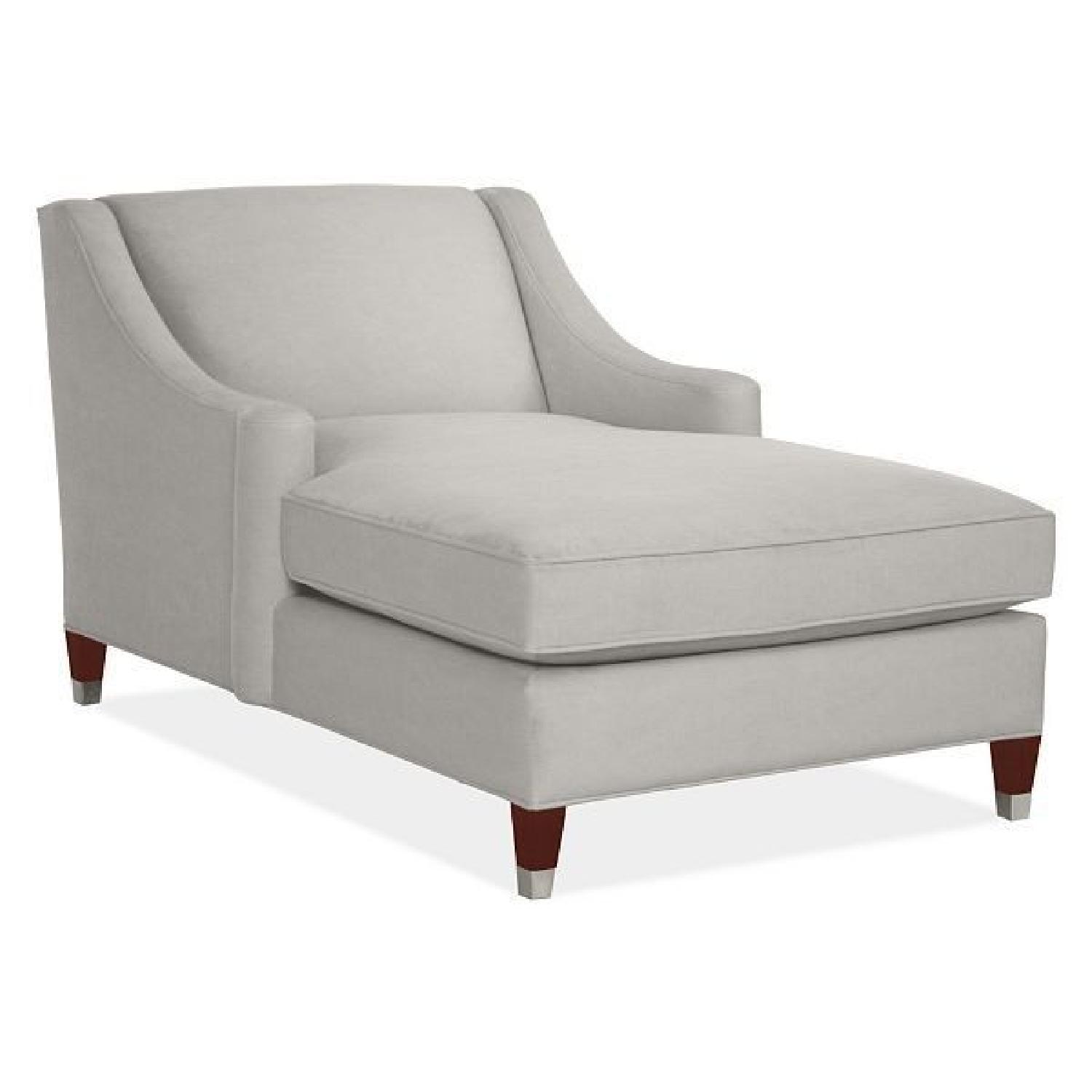 Room & Board Loring Chaise in Light Gray Velvet - image-0