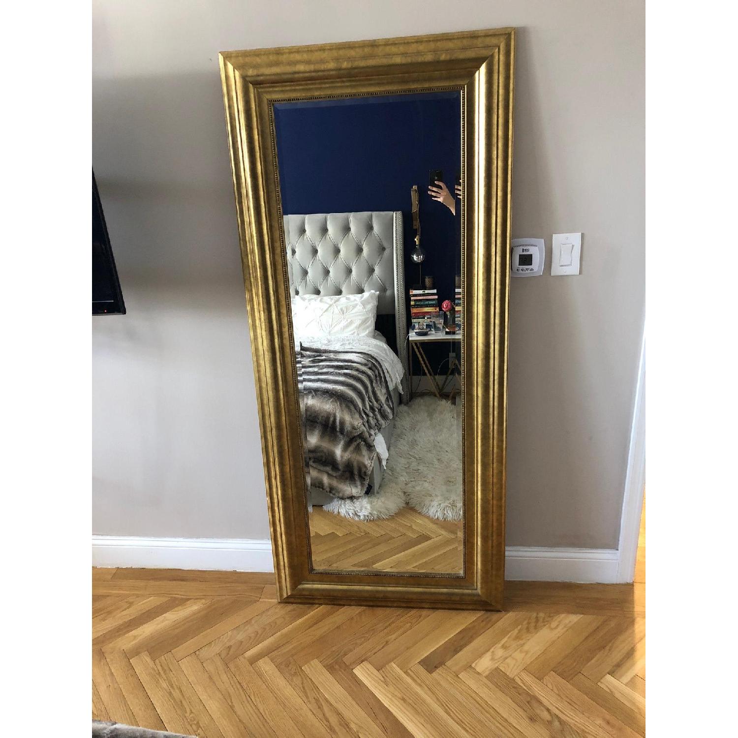 Ikea Levanger Floor Mirror In Gold AptDeco