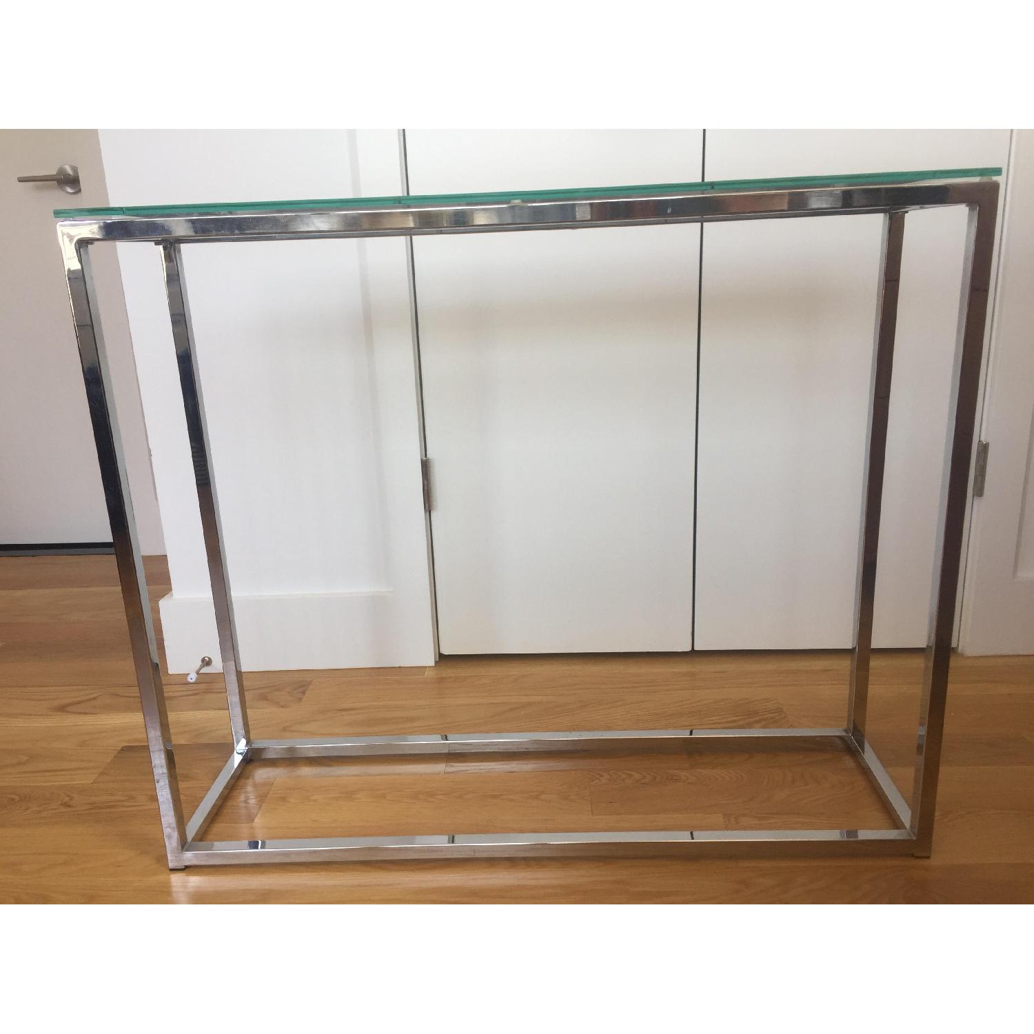 CB2 Smart Glass Top Console Table - image-1