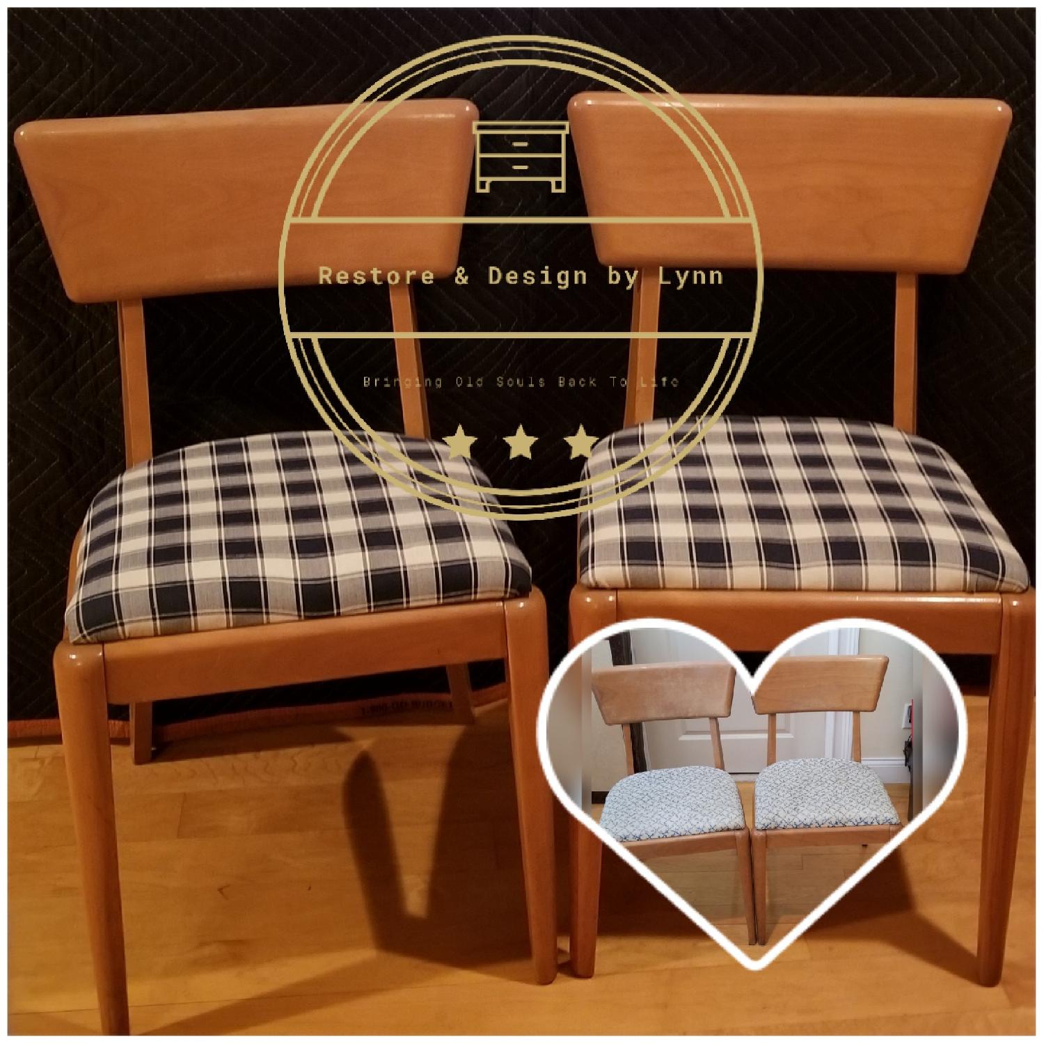 Heywood Wakefield 1940's Champagne Maple Dining Chairs - image-1