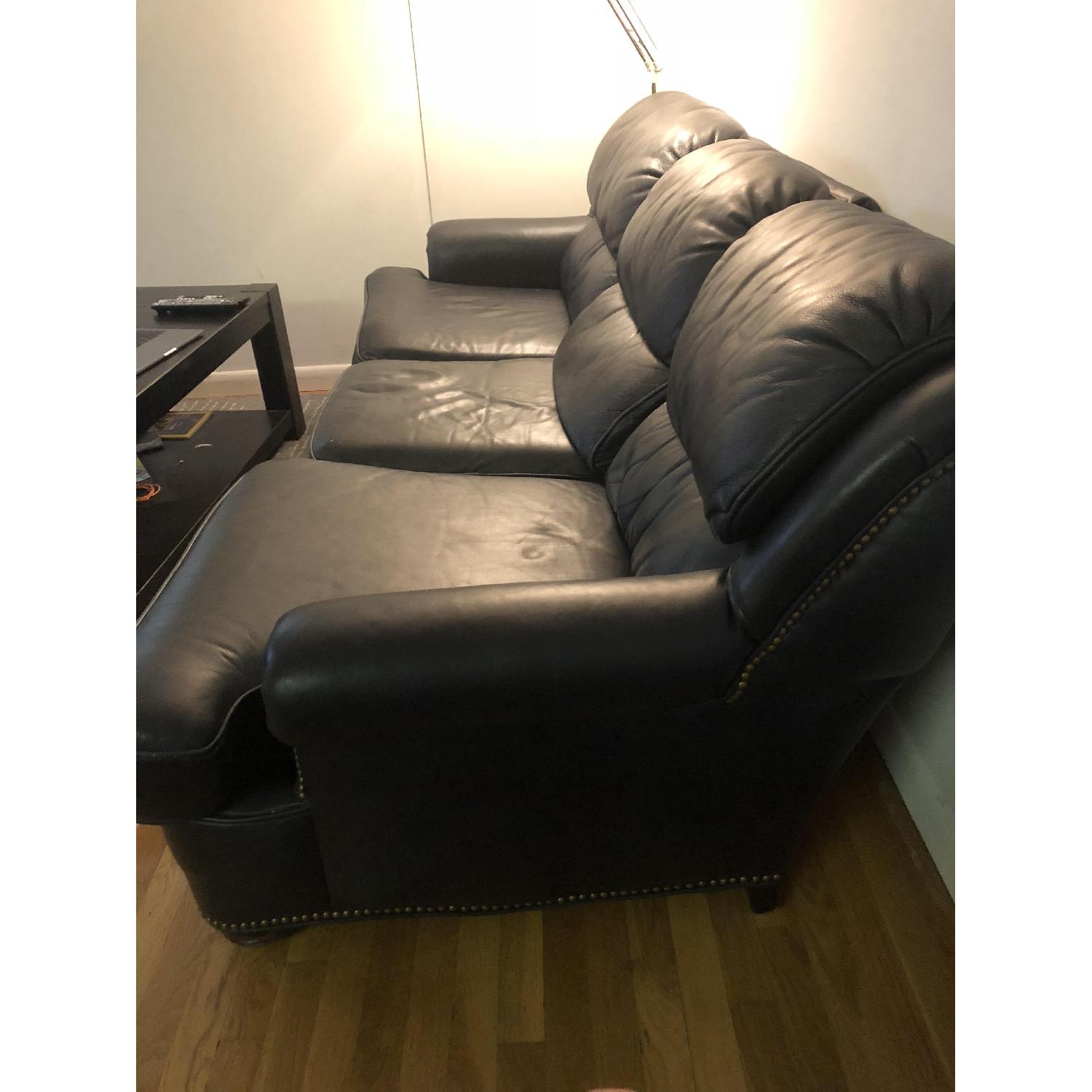 Green Leather Sofa - image-3