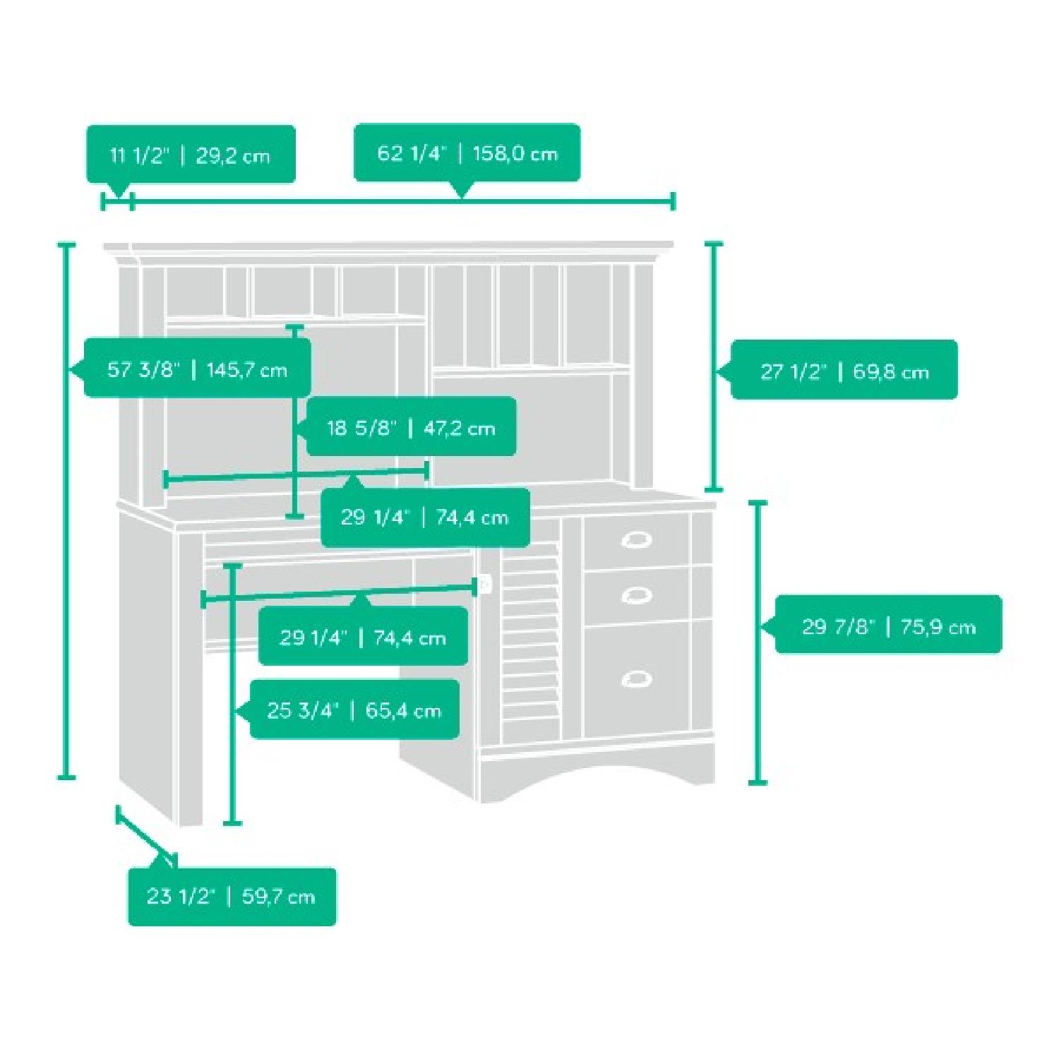 Sauder Harbor View Desk w/ Hutch - image-1