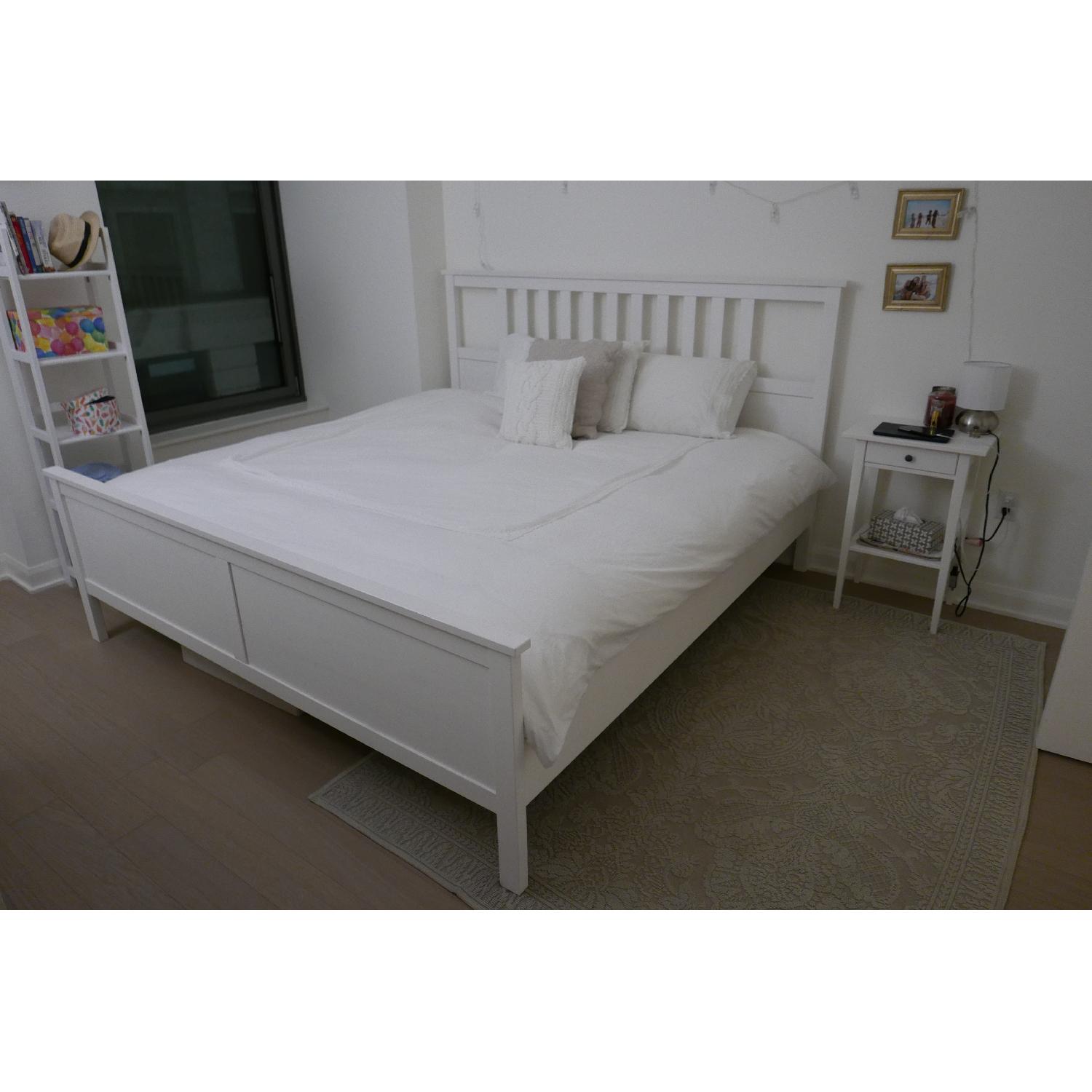 Ikea Hemnes White King Size Bed Frame - image-4