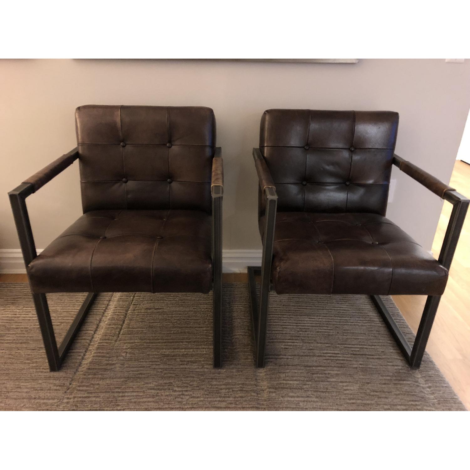Restoration Hardware Milano Tufted Chairs - image-1