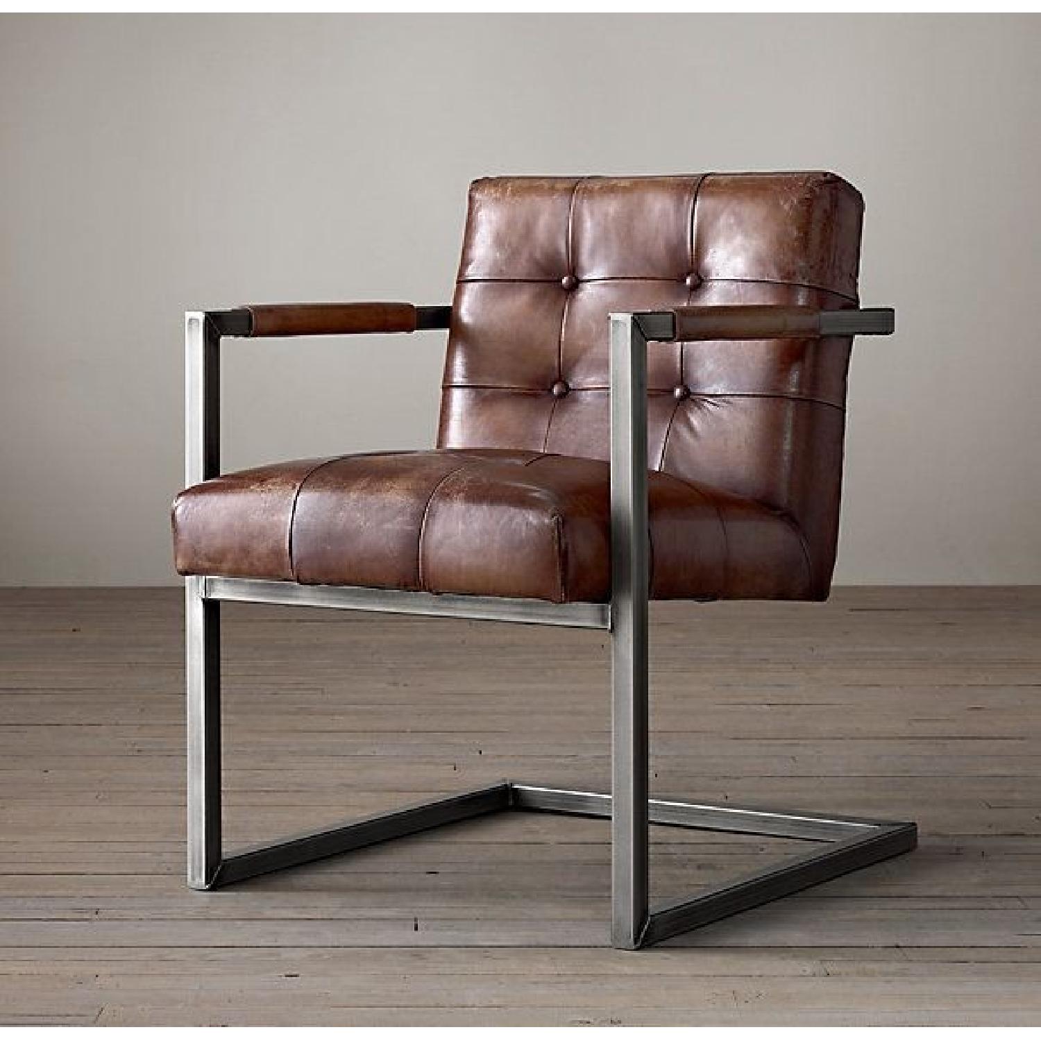 Restoration Hardware Milano Tufted Chairs - image-5