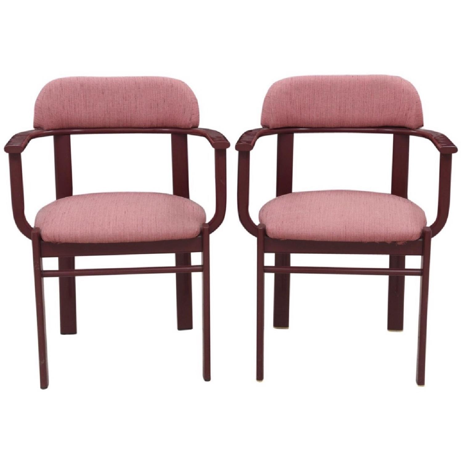 Dusty Rose & Berry Accent Chair - AptDeco