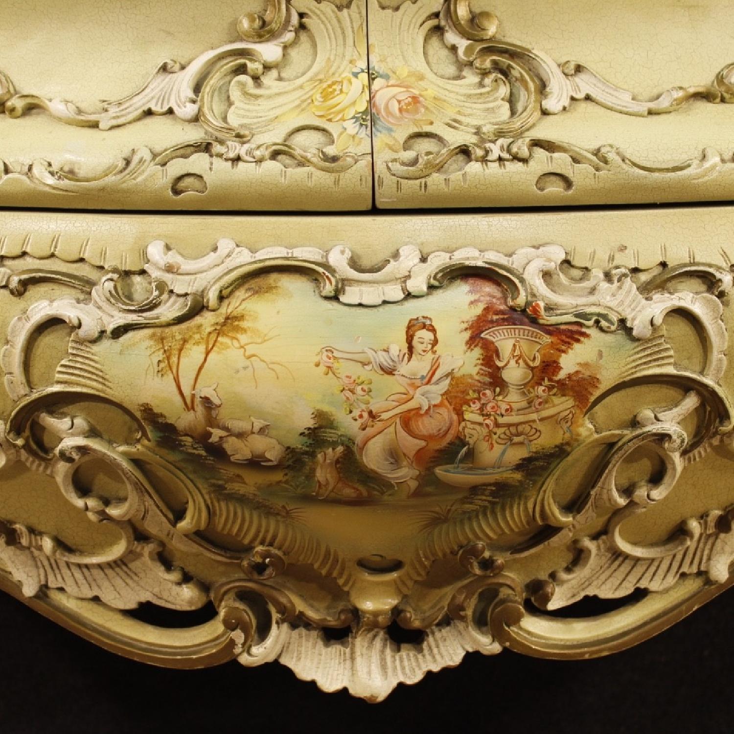 Venetian Dresser w/ Mirror in Lacquered & Painted Wood - image-9