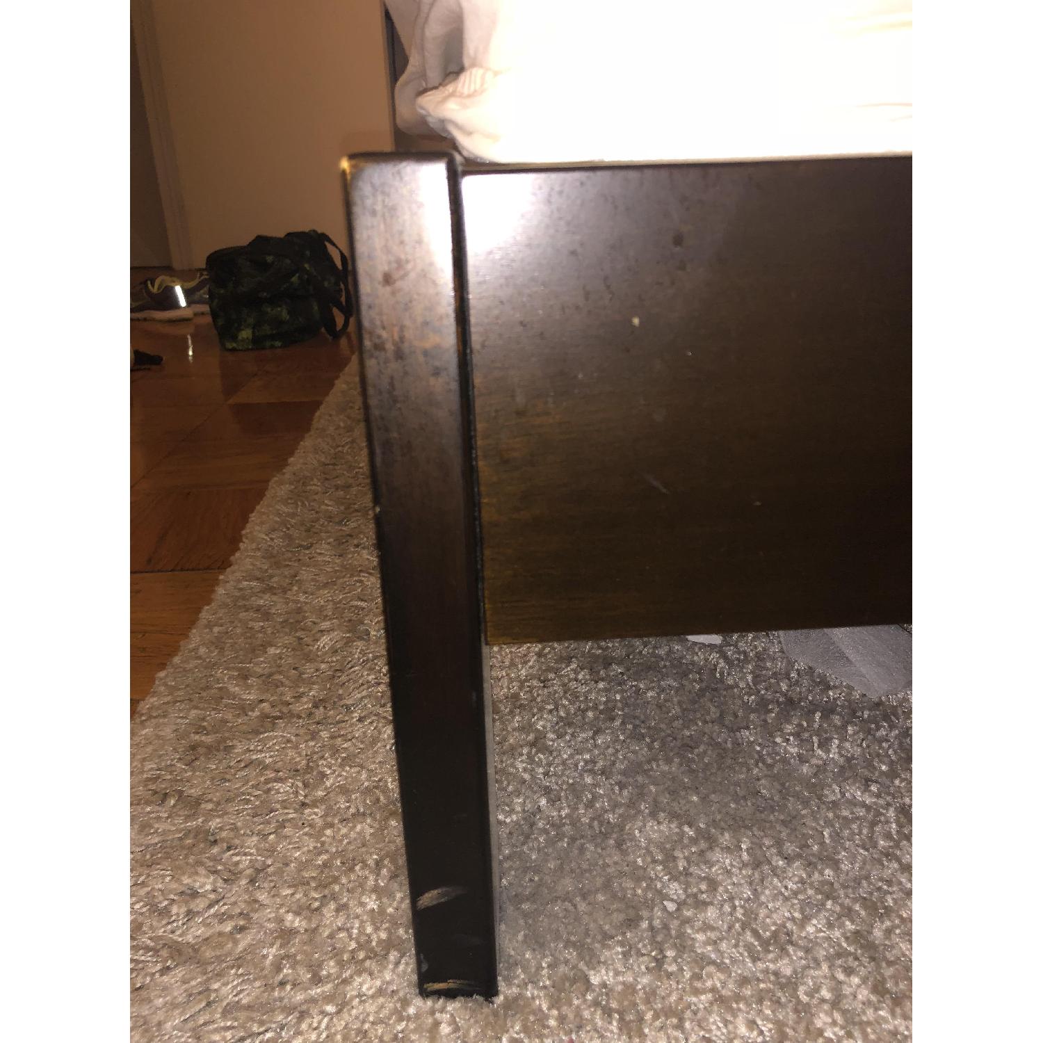 West Elm Queen Bed Frame w/ Tall Leather Headboard - image-5